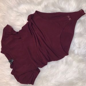 Forever 21 Solid Purple Bodysuit, Size M